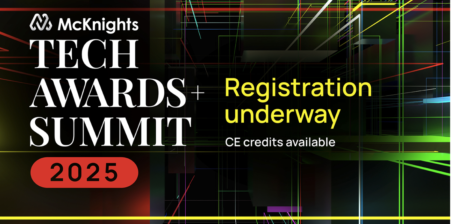 promotional graphic for McKnight's Tech Awards and Summit 2025